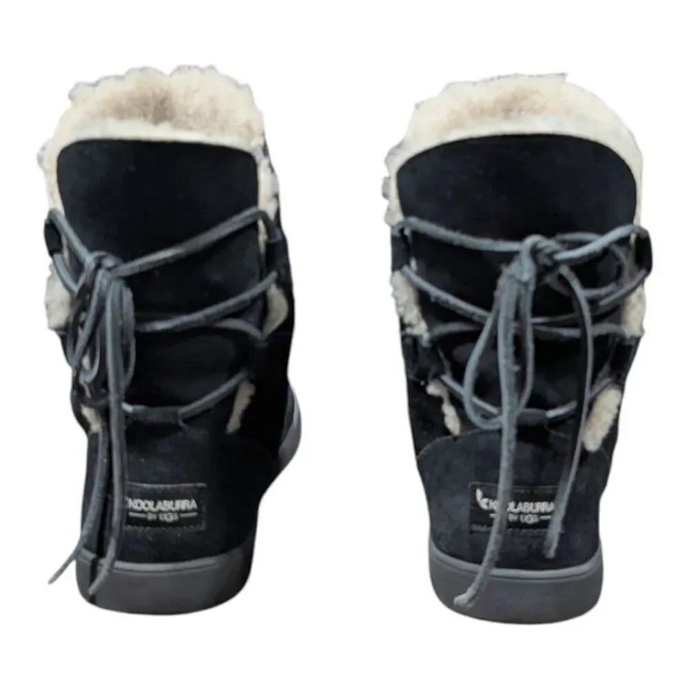 KOOLABURRA Shazi Short Black Suede Winter Boot Size 9